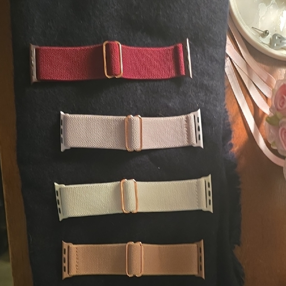 Apple Watch Bands in Burgundy, Blush, Ivory, and Beige